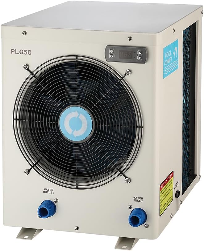 14,000 BTU Swimming Pool Heat Pump - Electric Pool Heater for Above Ground Pools Up to 4,000 Gallons,Heating and Cooling Pool Heater 120V