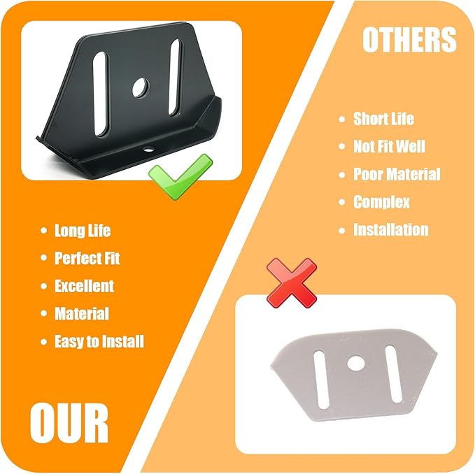 1740912BMYP Snow Thrower Slide Shoes Skids Height Adjustment for Murray Briggs and Stratton Snow Blower Replacement Parts-(2PCS)