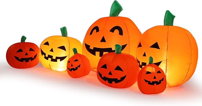 Sizonjoy 7.5 Ft Halloween Blow up Inflatable Pumpkin Decoration-Lighted Halloween Inflatable Pumpkin for Home Yard Garden Indoor and Outdoor Decoration