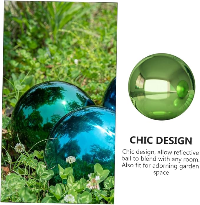Garden Reflective Ball Mirror Gazing Ball Greenery Decor Floating Polished Gazing Decorative Garden Gazing s Outdoor Spheres Metal Stainless Steel Mirror Wall