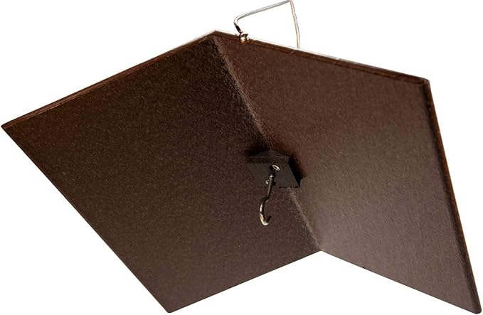JCs Wildlife Poly Weather Cover - Rain Guard - Hang Bird Feeder or House Underneath for Protection from Rain or Snow - Easy to Clean and Use (Large, Brown)