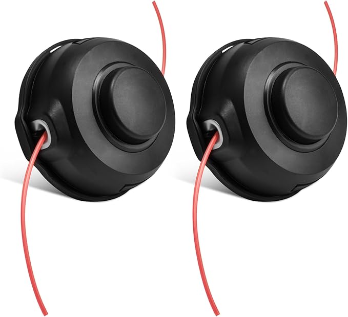 2 PCS Bump Feed Trimmer Head M8x1.25LH Compatible with Makita XRU11Z XRU12 XRU04Z 18V X2 LXT (36V) Lawn Mower Replace 198386-5
