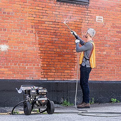 SIMPSON Cleaning PS3228 PowerShot 3300 PSI Gas Pressure Washer, 2.5 GPM, Honda GX200 Engine, Includes Spray Gun and Extension Wand, 5 QC Nozzle Tips, 5/16-inch x 25-foot MorFlex Hose, 49-State
