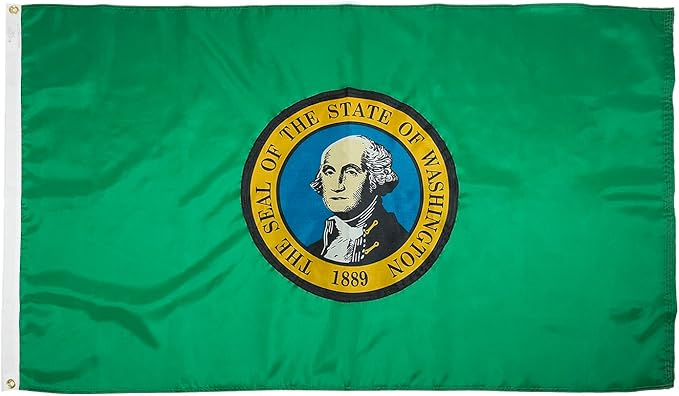 FlagSource Washington Nylon State Flag, Made in the USA, 4x6'