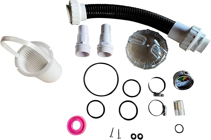 FibroPool Sand Filter Pump System For Above Ground Swimming Pools - Designed and Assembled in USA - Hose Adapters Included - High Efficiency - FSP Series (FSP16) Black