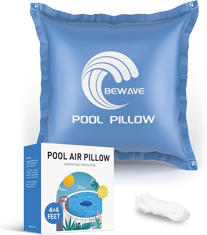 BEWAVE Pool Pillow, Winterizing Air Pillow for Above Ground Winter Swimming Pool Covers, 4 x 4 Ft