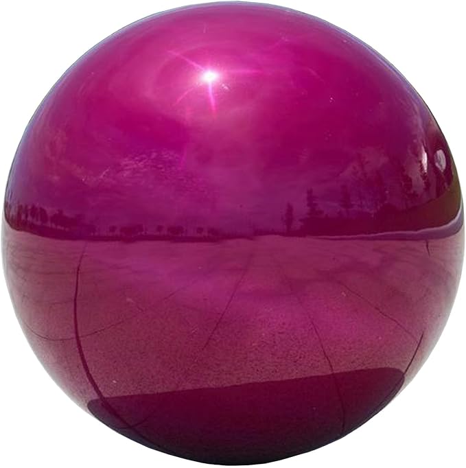 Decorative Garden Gazing Ball, Home Garden Gazing Globe Mirror Balls, Polished Stainless Steel Shiny Sphere, Ideal As a Housewarming Gift (Dia:20cm/8 inches)
