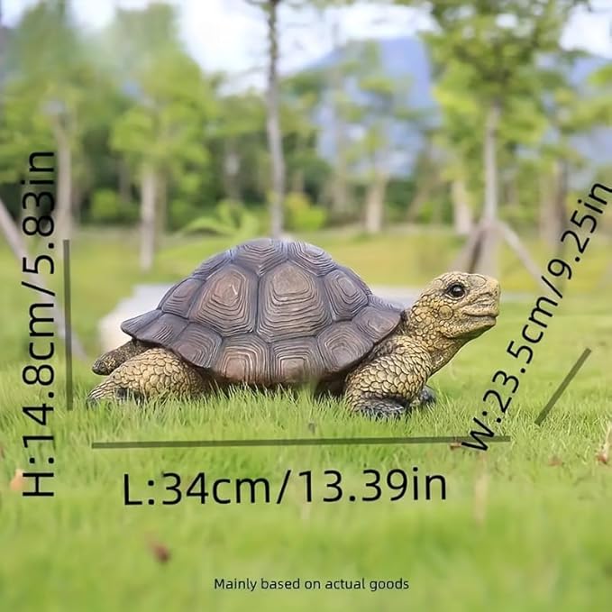 Garden Turtle Statue Decoration, Large Realistic Tortoise Figurine, Outdoor Lawn Ornament Garden Outdoor Courtyard, Lawn Landscape, Swimming Pool Decoration, Festival and Birthday Gifts