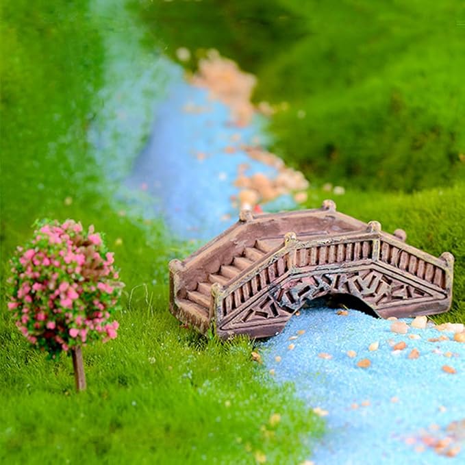 Fairy Garden Bridge 11 Pack Mini Bridge for Fairy Garden Accessories Outdoor Small Bridges Miniature Figurines Zen Gardens Terrarium Decor Little Statues Brown