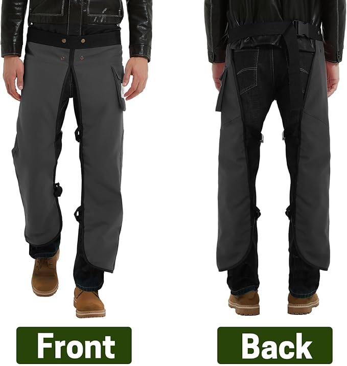 Chainsaw Chaps Apron Wrap 8-layer for Men/Women Loggers Forest Workers Protective Chain Saw Pants Adjustable