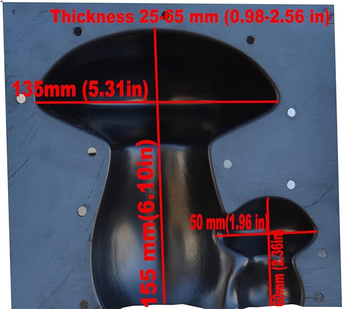 SvitMolds Concrete Mold Black ABC Plastic DIY 3D Mushrooms Statue Decor Garden Decor Decoration Home Decor,Yard, Fairy Garden - Lawn Ornament Décor (D64)