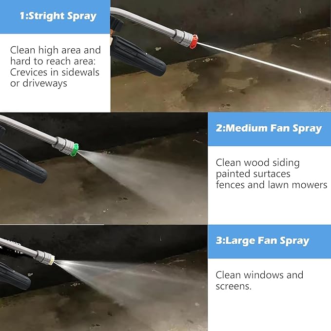 Hourleey Foam Cannon Dual-Connector Accessory, Pressure Washer Double Tip Attachment for Soap Cannon with 5 Power Washer Sprayer Nozzles, 1/4" Quick Connect, 4000 PSI