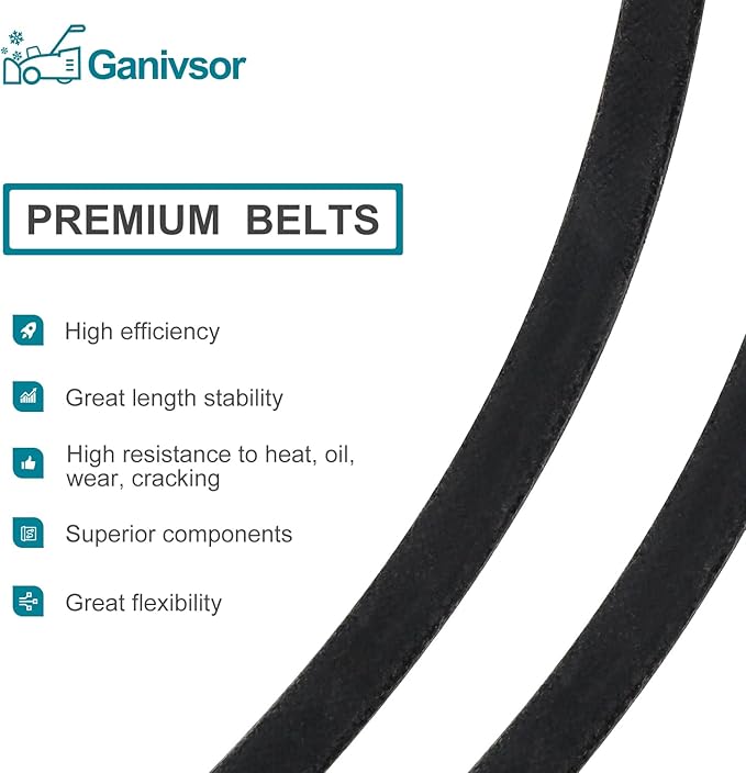 Ganivsor Replacement 3/8" x 33-1/4" 1733324SM 2-Stage Snow throwers Driver Belt Compatible with Murray Craftsman 579932 579932MA