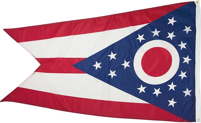 FlagSource Ohio Nylon State Flag, Made in USA, 5x8'
