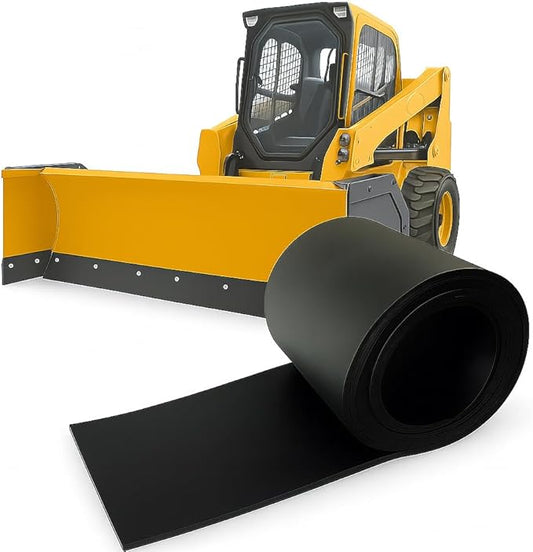 SIMOND STORE - Rubber Snow Plow Cutting Edge – Heavy Duty 96" x 8" x 0.39" Snow Plow Deflector Smooth & Surface-Safe Snow Clearing - Fit for ATV, Tractors,Skid Steers & UTVs Snow Pusher Cutting Edge