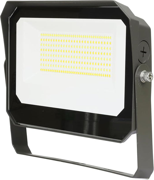 LAMPHOME LED Flood Lights Outdoor 35/60/80W and 3000/4000/5000K Adjustable 10400Lm,Dusk-to-Dawn Sensor o Dawn Flood Light for Yard, Garage, Garden,UL Listed,Includes Include Slip Fitter Mount