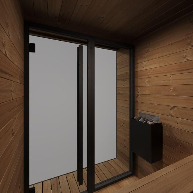 GL4 Outdoor Sauna Kit, Garden Luxury-Series Outdoor DIY Sauna Kit, Thermo-Spruce, up to 4 Persons Bundles (Sauna Heater and Sauna Stones Included) (Harvia Spirit SP60E - WiFi Xenio)