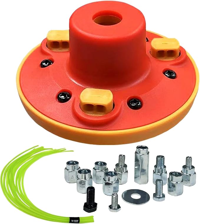 Universal Weed Eater Head, Easy Load String Trimmer Head Replacement Weed Wacker Head for Echo, Ego, Dewalt, Stihl, and Husqvarna, Includes 12pcs 1FT-0.095" Trimmer Line