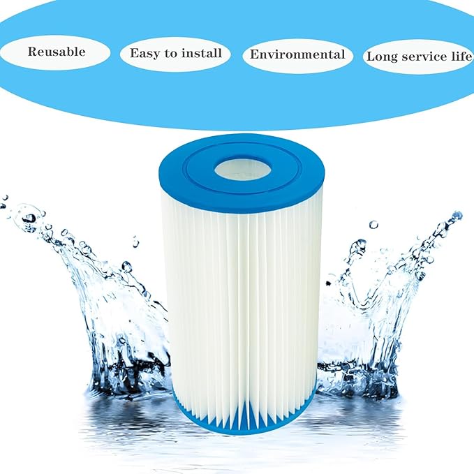 Type B Replacement Pool Filter Cartridge for in-tex 29005E Swimming Pool Filter 2500 GPH Filter Pumps Above Ground Pools (2 Pack)