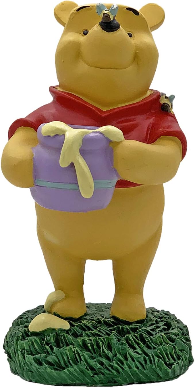 Dinsey Winnie The Pooh Honey Pot Everyday Outdoor Garden Statue, 6 inches Tall, Officially Licensed Disney Product