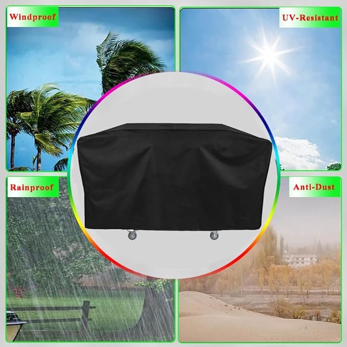 Griddle Cover for Blackstone 36" Culinary Griddle with Hood, 600D Heavy Duty Waterproof Flat Top Grill Cover for Blackstone 28" Griddle with Rangetop Airfryer
