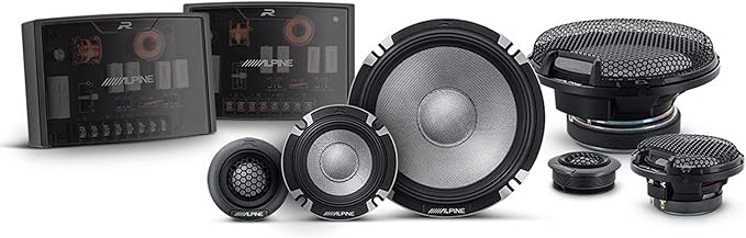 Alpine R2-S653 High-Resolution 3-Way Speaker Set/Pro Series with RKFR65 3-Piece Foam Fast Ring Speaker Enhancement