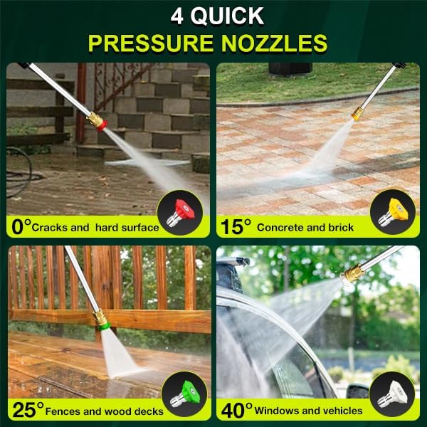 Electric Pressure Washer, 4000PSI 2.8GPM Power Washer, 3-in-1 Self-Priming High Pressure Washer, for Cars, Patio, Deck