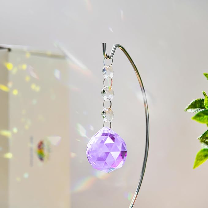 9-Inch,Unique Sympathy Gifts for Loss of Loved One,40mm Crystal Suncatcher,Condolences Gift for Loss of Mom Dad Friend Son Daughter,in Memory of Loved One Gifts,Silver Stand and a Sympathy Card