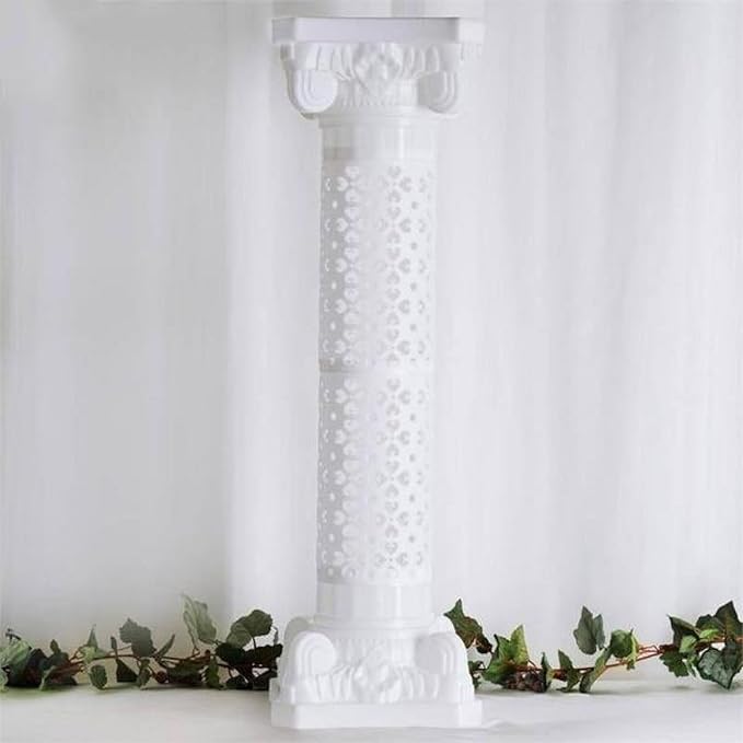 Efavormart 4 Pillars/Set Venetian Roman Wedding Columns Holds Flower Plates 41" Tall(Height Adjustable)
