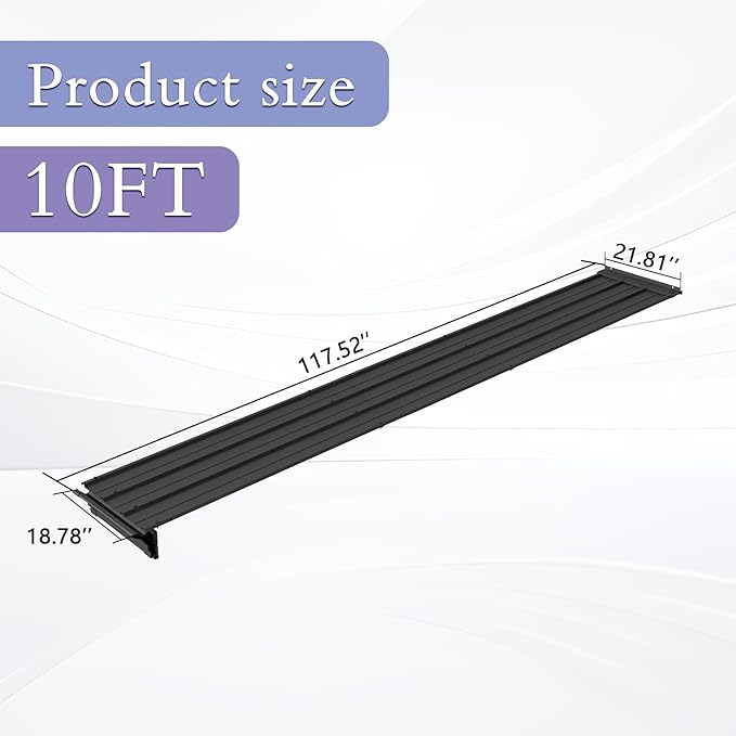 Gazebo Connector Kit for 10ft Width Lean-to Gazebo, Rustproof Steel Roof Joining Panel for Extending and Linking 10'x10', 10'x12' and 10'x14' Wall Mount Gazebos