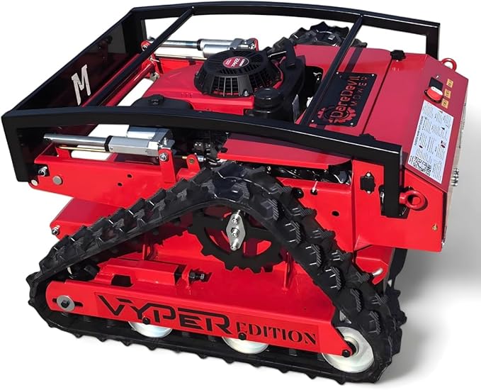 Remote Control Lawn Mower | 55° Slope Capability | 22-Inch Cut | Hybrid Self-Charging Dual Battery | Brushless Drive Motor | Zero Turn | Adjustable Cutting Deck (Mower + Snowplow)