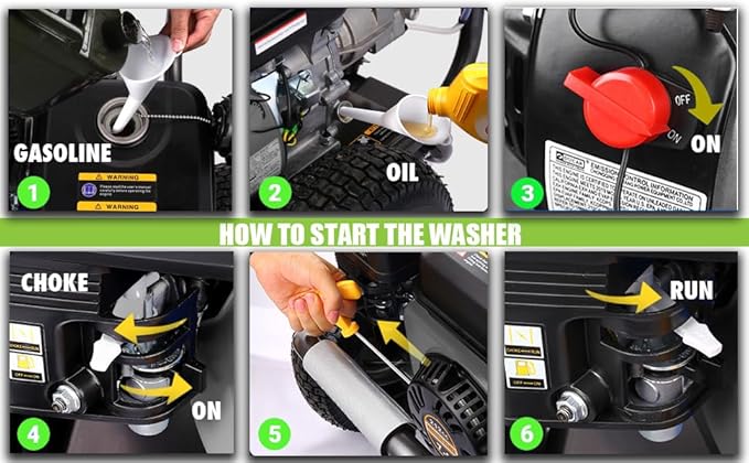 4200PSI Pressure Washer 4.0GPM Gas Power Washer 212CC Gas Powered Washing Machine Commercial High Pressure Washer with 25ft Hose&5 Nozzles for Patio Garden Yard Vehicle,EPA/CARB/ETL