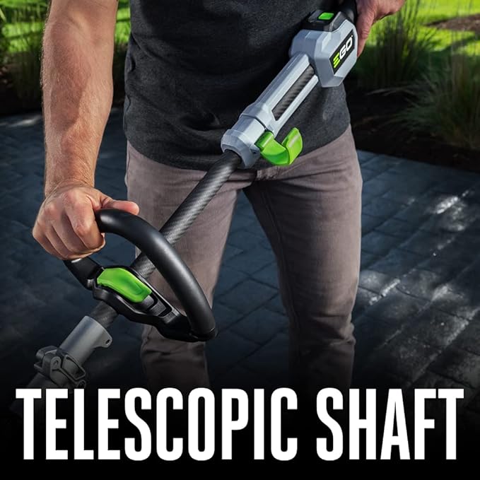 EGO POWER+ String Trimmer, Battery Powered, 16" Trimmer for Weeds and Grass with POWERLOAD, LINE IQ, Telescopic Carbon Fiber Shaft, Battery and Charger Not Included - ST1620T