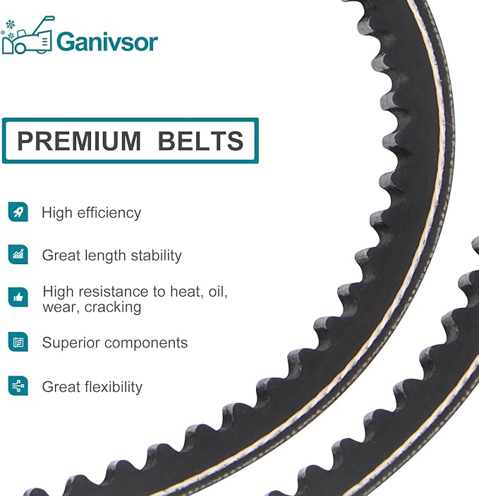 Ganivsor 754-04050 954-04050 Replacement 1/2'" x 35“ Cogged Auger Drive V-Belt Compatible with MTD Two-Stage Snow throwers 754-04050A 954-04050A