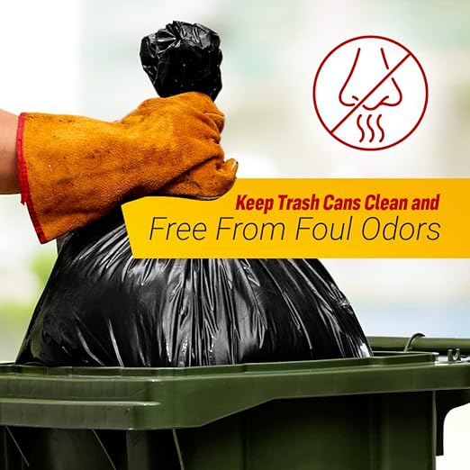 Dyno Products Online 55-Gallon, 1.5 Mil Thick Heavy-Duty Black Trash Bags, 50 Count - Large Garbage Liners (35W X 55L) Fits Huge Cans for Home Garden Lawn Yard Recycling Construction & Commercial Use