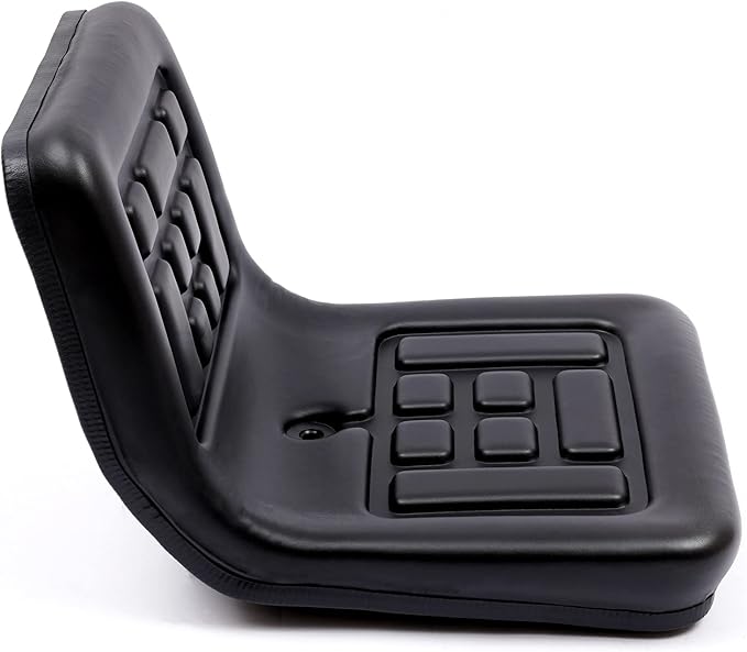 Waterproof Tractor Seat with Drainage Holes and Adjustable Design - Universal Replacement Seat for Riding Lawn Mower, Forklift, Go Kart (14.17x13.78x11.81 in)
