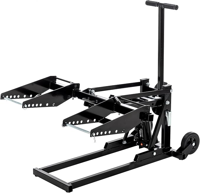 Riding Mower Lift,550 lbs Capacity Lawn Mower Lift Jack with Hydraulic Jack,Foldable Design for Zero Turn Mower Lift and Garden Tractors, Black