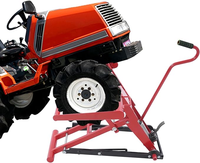 Hydraulic Cylinder Lift Jack for Zero Turn Radius Riding Lawn Mower Maintenance and Repair, Lawn Mower Lift, 350lb Lifting Capacity with Locking Bar for Added Safety