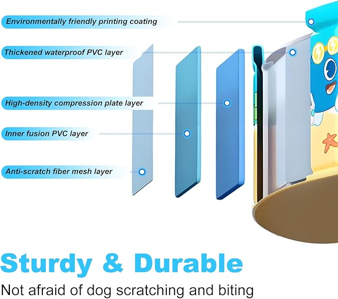 Foldable Swimming Pool for Kids 63"x18" Hard Plastic Portable Dog Pool Anti-Slip Collapsible Pets Bathtub Kiddie Pool Indoor Outdoor Backyard (JellieMons 63'')