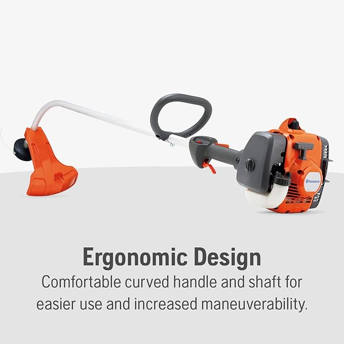 Husqvarna 122C Gas String Trimmer, 22-cc 2-Cycle, 17-inch Curved Shaft Gas String Trimmer with Tap N' Go Trimmer Head, 966712701