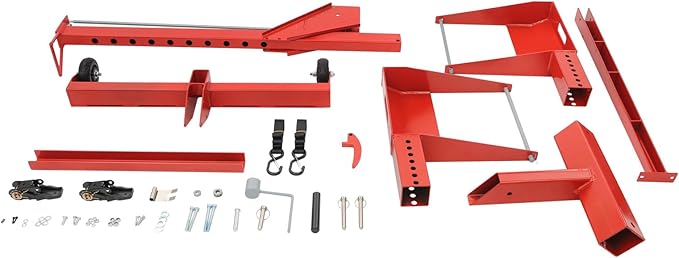 Riding Lawn Mower Lift, 750lbs Load-Bearing Capacity Lawnmower Lift 0"-24.4" Lift Height for Lawn Tractors, ZTR Riding Mowers, ATVs, and Motorcycles