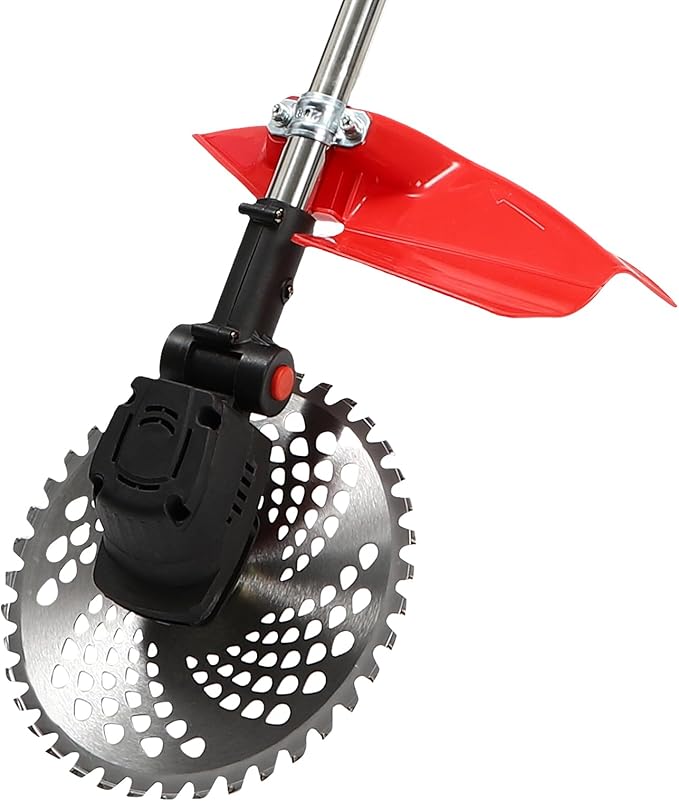 Electric Weed Wacker Eater Cordless, 21V Lightweight No-String Weed Trimmer with 2x3000mAh Batteries 3 in 1 Stringless Grass Trimmer/Edger/Brush Cutter with 3 Types Blade for Garden Yard Lawn