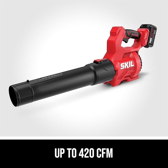 SKIL PWR CORE 20 12" Pivoting Head String Trimmer, and 420 CFM Leaf Blower Kit, 20-Volt Battery and Charger Included - CB1200B-13
