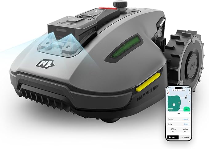 Mammotion YUKA Mini 700H Robot Lawn Mower, Reception 0.17 Acre, Max.0.35 Acre, Ultrasense AI Vision+ RTK Positioning, Auto Mapping, App Control, 50% Slope, Cutting Height 2''~3.5'', 15 Mowing Zones