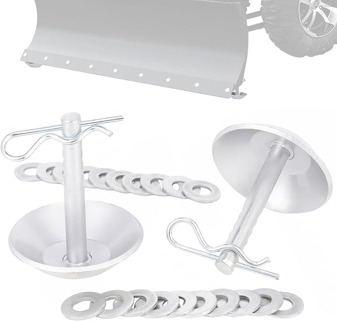 2-Pack Snow Plow Skid Shoes 2205071 2208864 Replacement Part for ATV UTV RZR Sportsman ACE General Snowplow Non-Slip Skid Feet with Quick Release Lock Pin and Washers