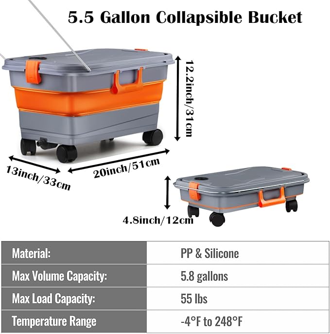 Cordless Pressure Washer with Collapsible Bucket, 300PSI Portable Electric Powered Washer, 6-in-1 Nozzle Car Battery Powered Pressure Washer Handheld for Car/Fence/Garden/Floor/Yards Cleaning