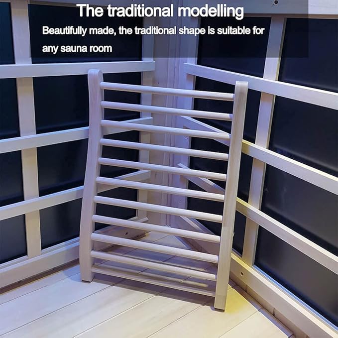 Sauna Backrest, Natural Wood Hemlock, No Stains, Non-Toxic, 13"(W) x 20.5"(H)
