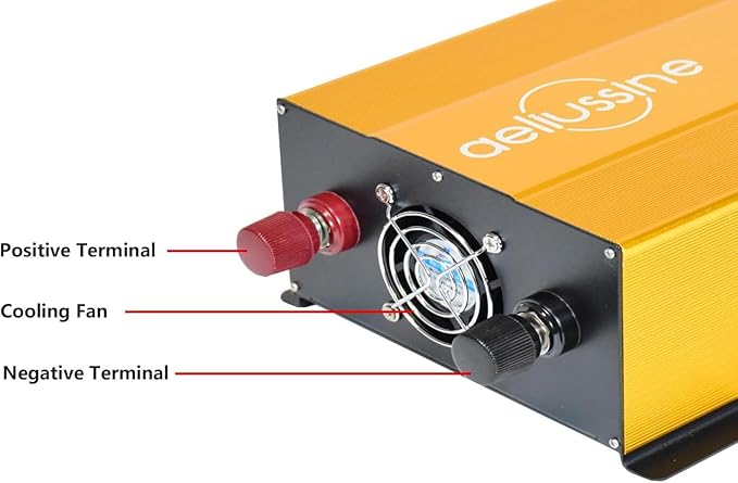 1000W Pure Sine Wave Inverter-48V DC to 110V 120V AC Power Converter with 2 AC Outlets, 48 Volt Power Inverter for Truck, Rv, Camping, Home