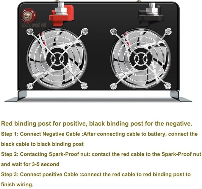 WZRELB 3000W 48V Pure Sine Wave Inverter 48VDC Input to 120VAC 240V AC Split Phase Output, 4 ac Outlets,AC Hardwire Terminal,LCD Display for Home,RV,Truck
