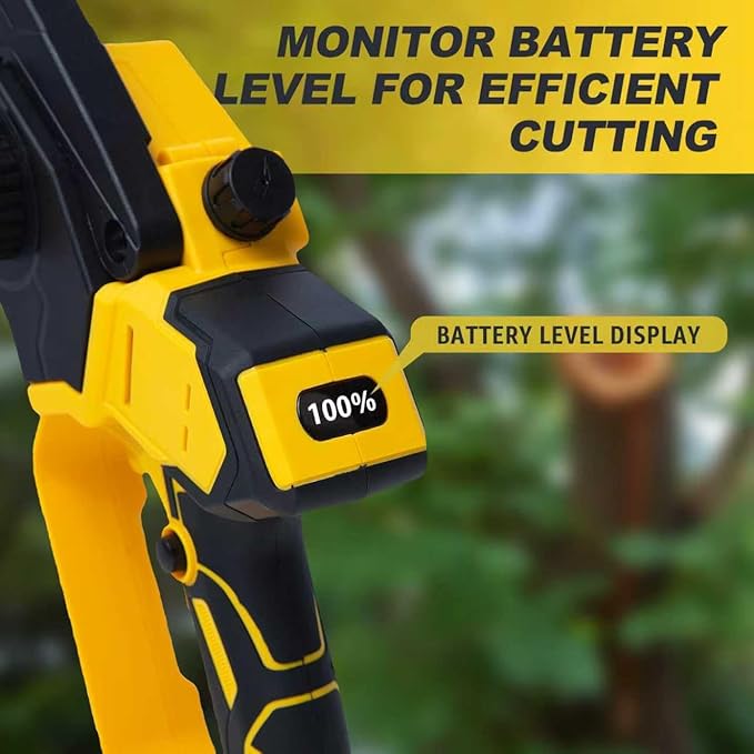 Cordless Mini Chainsaw 8 Inch for Dewalt 20V MAX Battery Powered (NO Battery), Electric Cordless Hand Chainsaw, Portable Small Rechargeable Pruning Chain Saw for Wood Cut Tree Trimming